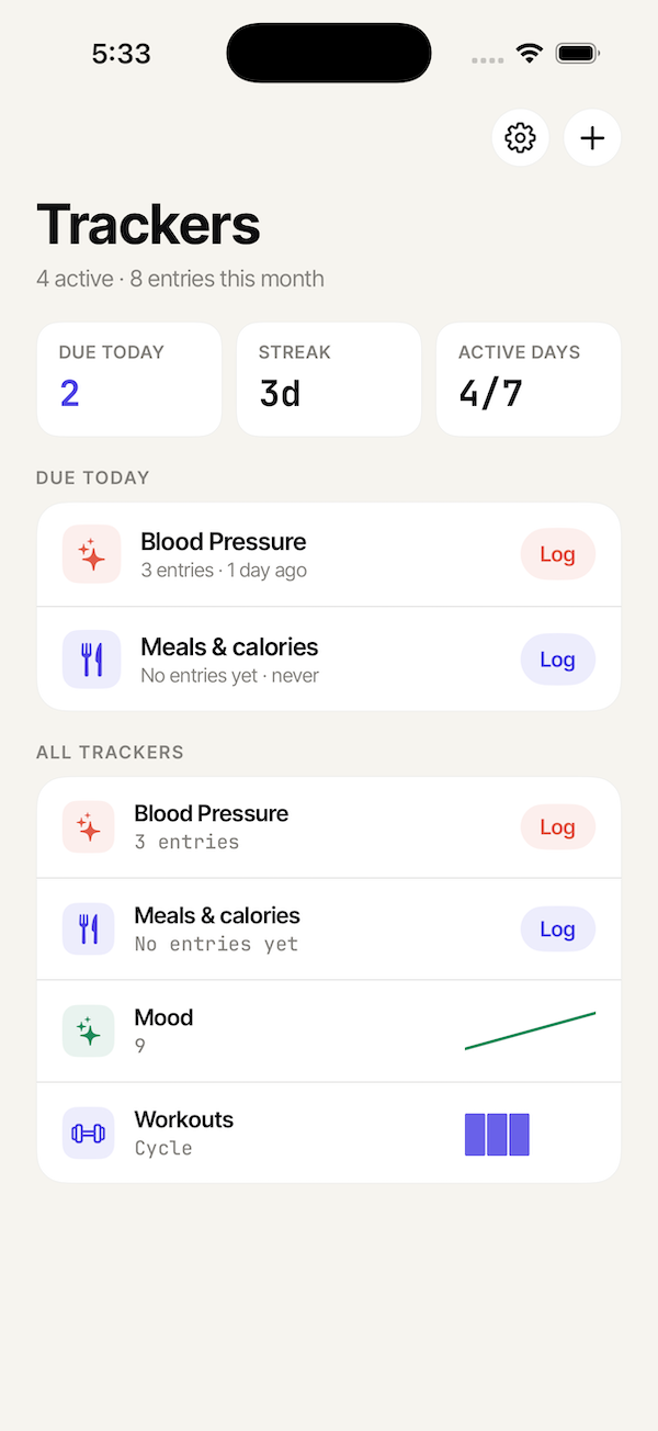 Trackr screenshot 2